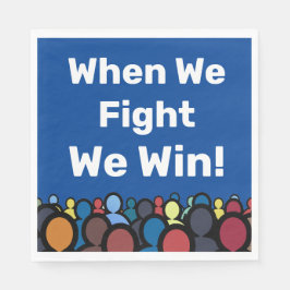 Servilleta De Papel Cuando Peleamos Ganamos Harris Walz