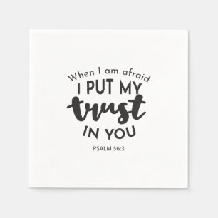 Servilleta De Papel Cuando tengo miedo, pongo mi confianza en tus cita
