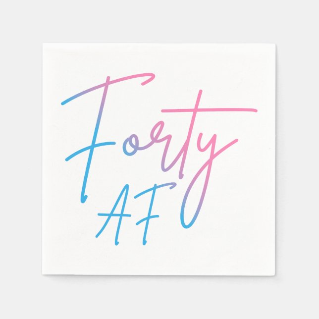 Servilleta De Papel Cuarenta AF II - Regalo de cumpleaños (Anverso)