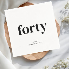 Servilleta De Papel Cuarenta blancos y negros 40 años