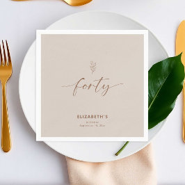 Servilleta De Papel Cuarenta y cuarenta años Elegante Mínimo