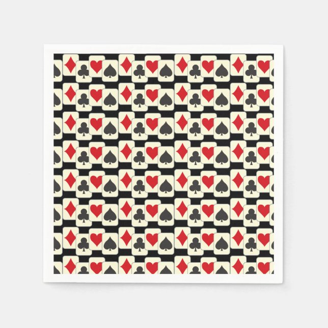 Servilleta De Papel Cuarteto de cartas de reproducción (Anverso)