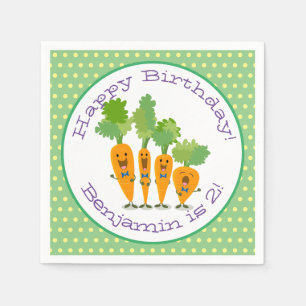 Servilleta De Papel Cuarteto de zanahoria cantante lindo ilustracion p