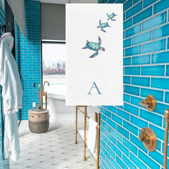 Servilleta De Papel Cuarto de baño de tortuga tropical personalizada (Subido por el creador)