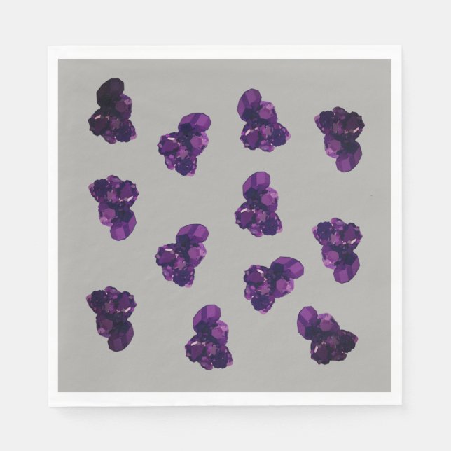 Servilleta De Papel Cuartz Purple AmethyPaper Napkin (Anverso)