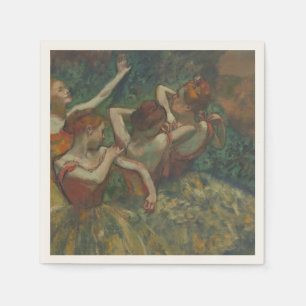 Servilleta De Papel Cuatro bailarines, pintura impresionista, Edgar De