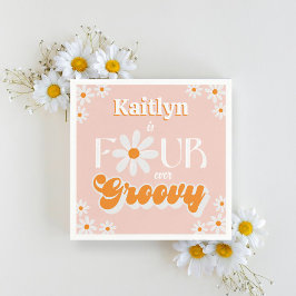 Servilleta De Papel Cuatro Chicas de Retro Groovy