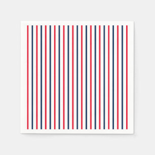 Servilleta De Papel Cuatro de julio franjas azules rojas patriotas