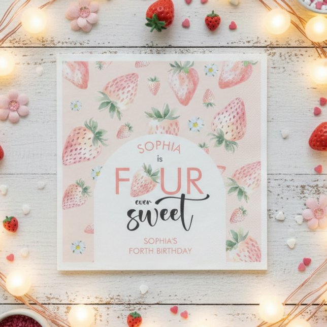 Servilleta De Papel Cuatro hijos de fresa dulce de todos los años (Subido por el creador)
