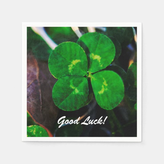 Servilleta De Papel Cuatro Leaf Clover Lucky (Anverso)