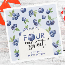 Servilleta De Papel Cuatro niños dulces de la época de los arándanos