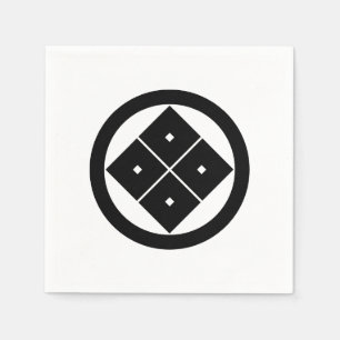 Servilleta De Papel Cuatro ojos cuadrados inclinados en un círculo