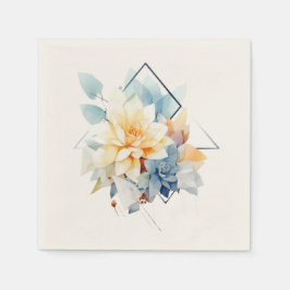 Servilleta De Papel Cub-Flower: Personalized Wedding Napkins