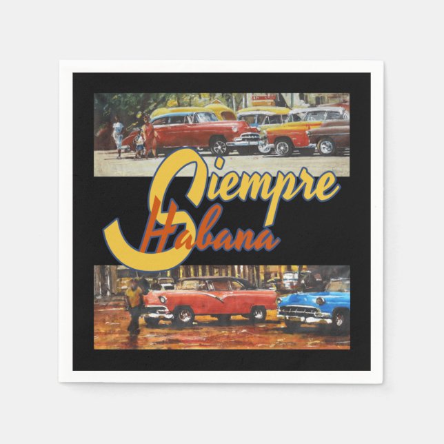 Servilleta De Papel Cuba de La Habana - Siempre La Habana (Anverso)