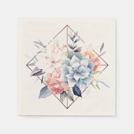 Servilleta De Papel Cube-Flower-2: Personalized Wedding Napkins