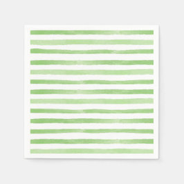 Servilleta De Papel Cubierta acuarela de papel de franjas verdes