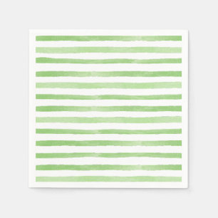 Servilleta De Papel Cubierta acuarela de papel de franjas verdes