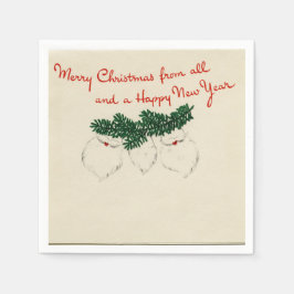 Servilleta De Papel Cubierta colgante de papel de Santa Bears