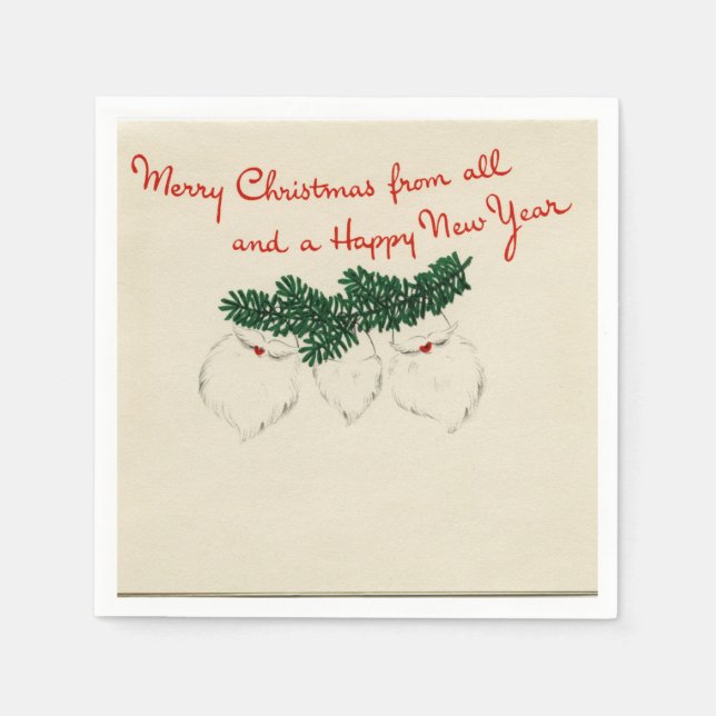 Servilleta De Papel Cubierta colgante de papel de Santa Bears (Anverso)