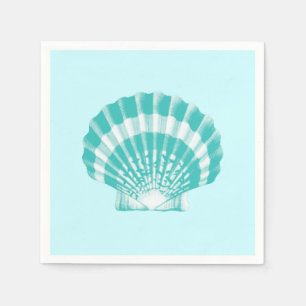 Servilleta De Papel Cubierta de vieira - agua blanda y blanco