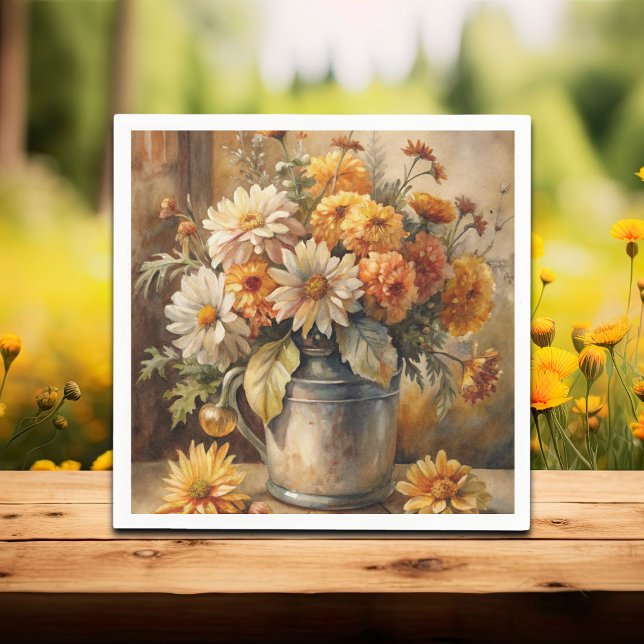 Servilleta De Papel Cubo con Floral de Otoño   (Subido por el creador)