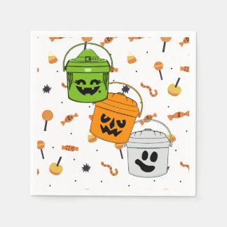 Servilleta De Papel Cubo de Halloween y caramelos