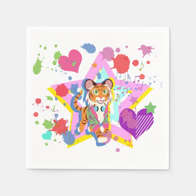 Servilleta De Papel Cubo de tigre (Anverso)