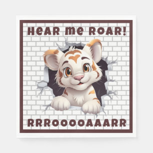 Servilleta De Papel Cubo de tigre divertido de buscar al Personalizado