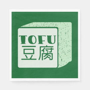 Servilleta De Papel Cubo de tofu escritura japonesa
