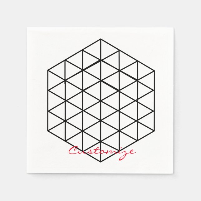 Servilleta De Papel Cubo Thunder_Cove geométrico 3D (Anverso)