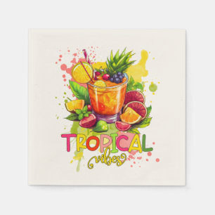 Servilleta De Papel Cubos tropicales - Frutas acuáticas de los tubos d