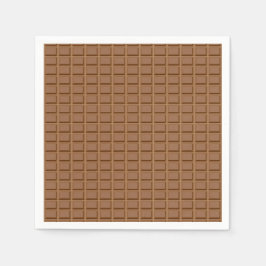 Servilleta De Papel Cuchara de chocolate marrón con estampado