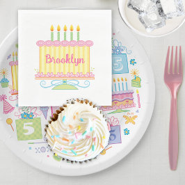 Servilleta De Papel Cuchara de papel de bizcocho de cumpleaños delicio