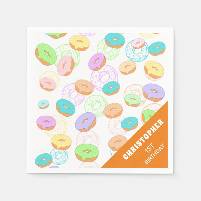 Servilleta De Papel Cuchara de papel de donuts picados (Anverso)