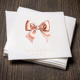 Servilleta De Papel Cuchara personalizada Satin Cream Bow