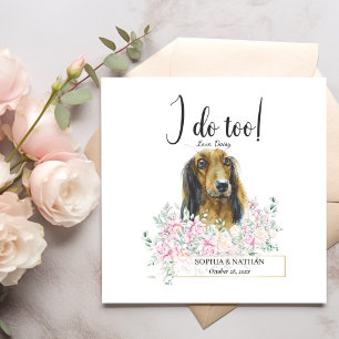 Servilleta De Papel Cucharas de cóctel del Boda de perro de Dachshund