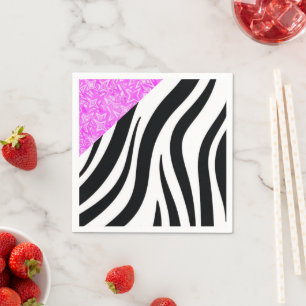 Servilleta De Papel Cucharas de papel, servilletas rosadas de leopardo