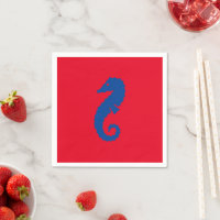 Cucharas náuticas de papel rojo y azul