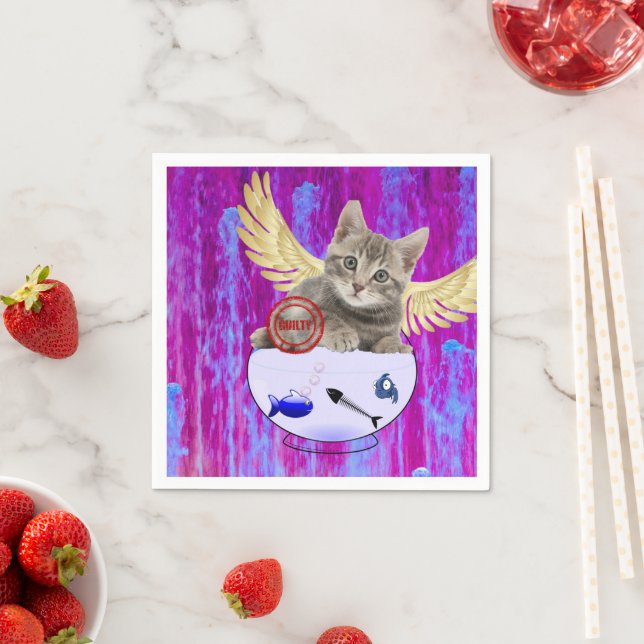 Servilleta De Papel Cuchillas de papel, avispas de gatitos (In situ)