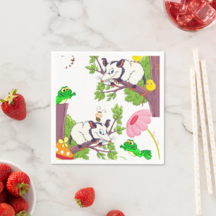 Servilleta De Papel Cuchillas de papel, chicles de yugo, flor de rana