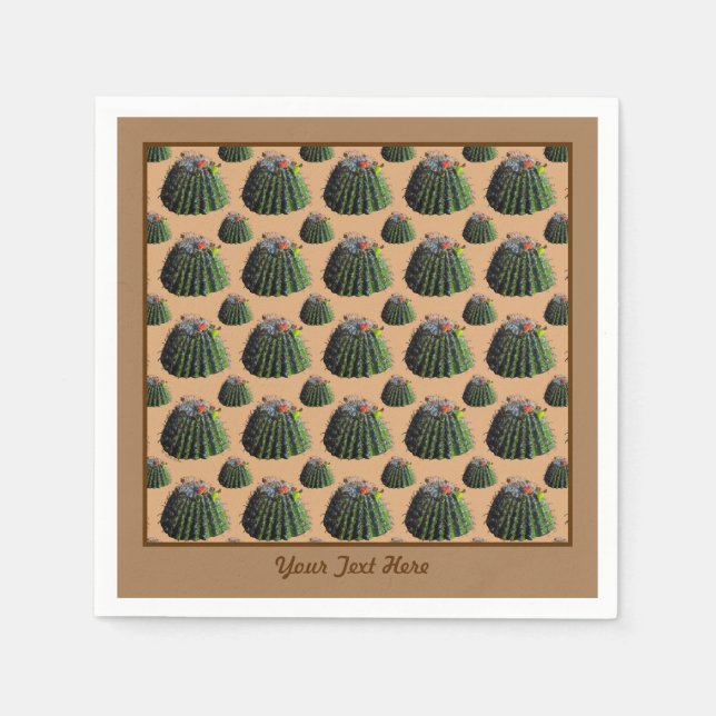 Servilleta De Papel Cuchillas de papel de Cactus (Anverso)