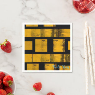 Servilleta De Papel Cuchillas de papel, negro amarillo quemado