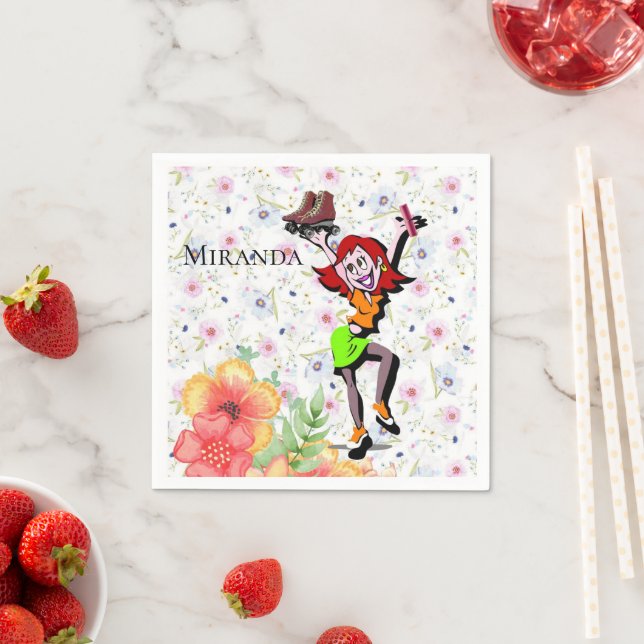 Servilleta De Papel Cuchillas de papel, Patinaje floral (In situ)