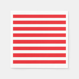 Servilleta De Papel Cuchillas de papel rojo y blanco rayado