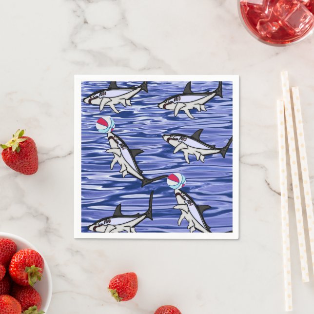 Servilleta De Papel Cuchillas de papel, tiburones oceánicos (In situ)