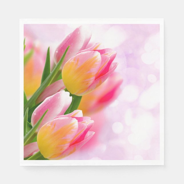 Servilleta De Papel Cuchillas de papel-tulipanes (Anverso)