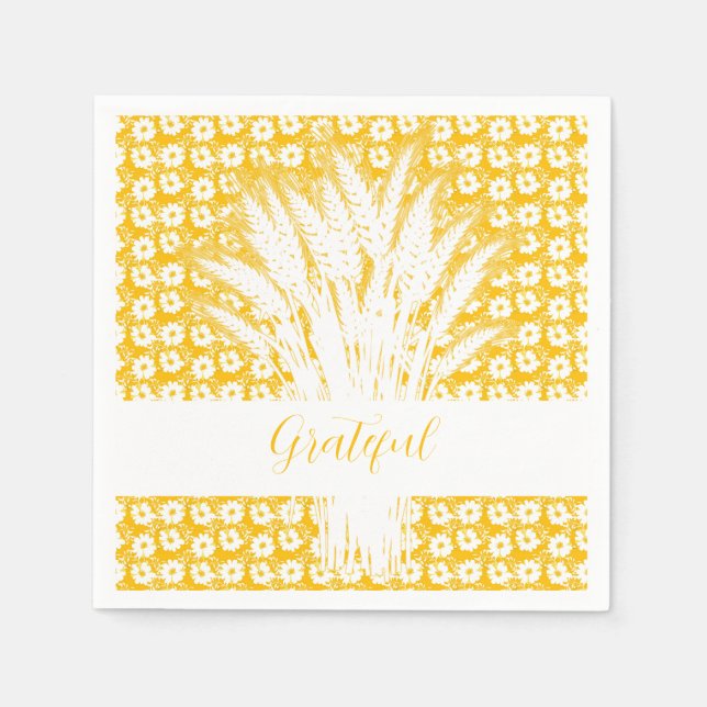 Servilleta De Papel Cuchillas personalizados de trigo y mareo (Anverso)