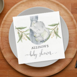 Servilleta De Papel Cuenca neutra del elefante del bebé