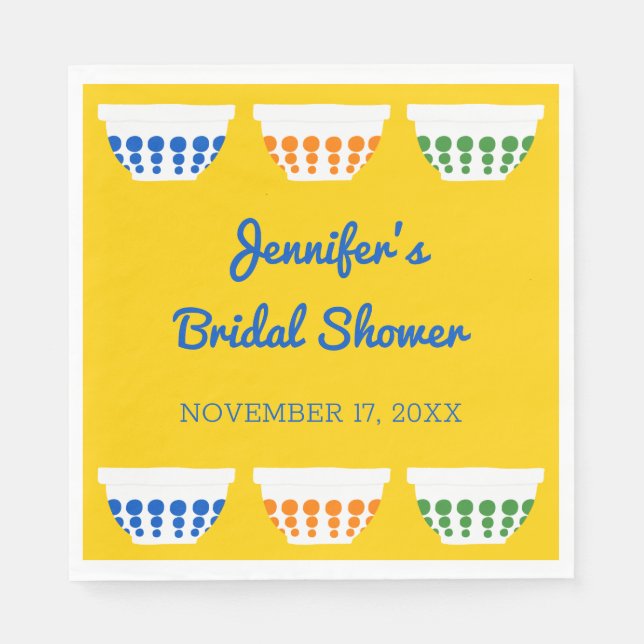 Servilleta De Papel Cuencos Antiguos para Mezclar Regalo de Despedida  (Anverso)