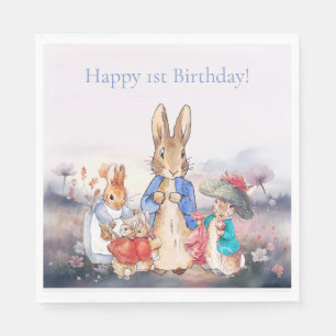 Servilleta De Papel Cuento Clásico de Conejo Cumpleaños Primero
